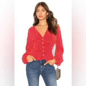 Free People Love Street Top in Red. Women’s size XS